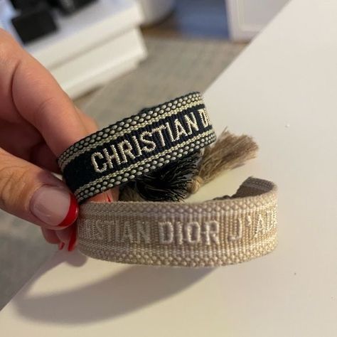 Christian Dior Jadior Bracelet, Dior Tassel Bracelet, Dior Embroidered Bracelet, Dior Bracelets Aesthetic, Dior Fabric Bracelet, Dior Matching Bracelets, Dior Jewelry Set, Cristian Dior Bracelets, Christian Dior Bracelet Woven