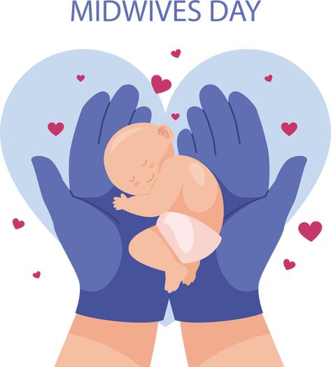 Happy global midwives day International Midwives Day, Midwives Day, Obstetrics Nursing, Illustration Design Poster, Midwifery Student, Anna Blue, Happy Mothers Day Wishes, Brochure Design Creative, Mens Facial