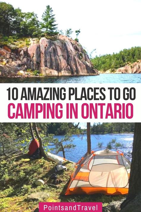 10 Amazing Places to Go Camping in Ontario Camping In Canada, Canada Camping Road Trip, Canada Camping, Ontario Camping, Lake Superior Provincial Park Ontario, Ontario Provincial Parks, Ontario Beaches, Ontario Road Trip, Romantic Camping