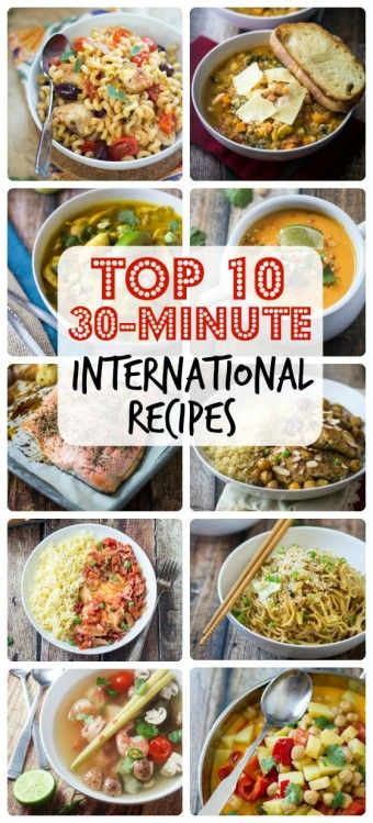 The top 10 foreign, ethnic, and international 30 minute recipes on The Wanderlust Kitchen! Ethnic Food Recipes, International Food Recipes, 30 Minute Recipes, Around The World Food, Foreign Food, Favorite Recipes Dinner, Ethnic Food, International Food, World Recipes