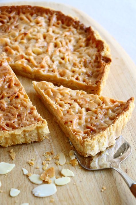 Chez Panisse almond tart, and how even the best recipes evolve - Crumbs on the Table Panisse Recipe, Tuna Tartare Recipe, Almond Tarts, Almond Tart Recipe, Tartare Recipe, Almond Desserts, Tuna Tartare, Almond Tart, Bakery Items