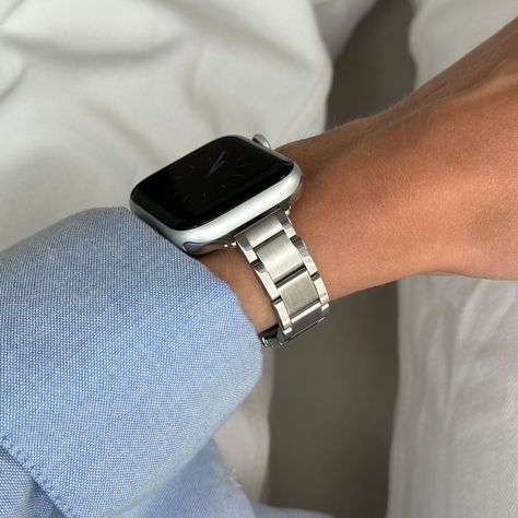 Silver Apple Watch Band, iWatch strap 45mm 44mm 42mm 41mm 40mm 38mm 49mm, Luxury Women Metal Bracelet, Apple Watch 9 10 armband gift for Him by lushbands on Etsy Silver Apple Watch Band, Silver Apple Watch, Watch Bracelets, Silver Apple, Apple Watch Bracelets, Apple Watch Sizes, Bracelet Apple Watch, Watch Ultra, Metal Bracelet