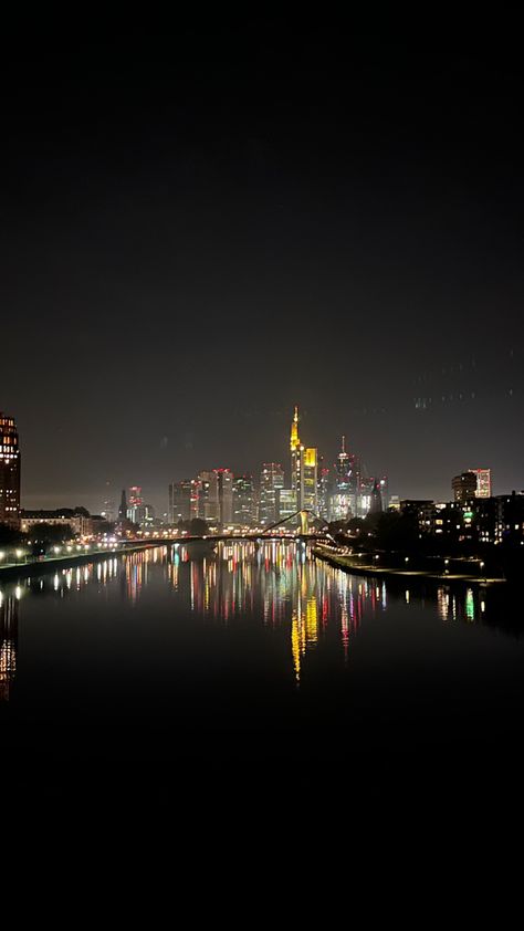 Skyline of Frabkfurt Germany by night reflecting in the river New York Skyline Wallpaper, Frankfurt Night, Skyline Wallpaper, Frankfurt Skyline, 2024 Manifestation, Frankfurt Airport, Fashion Gal, Life Vision Board, Frankfurt Germany