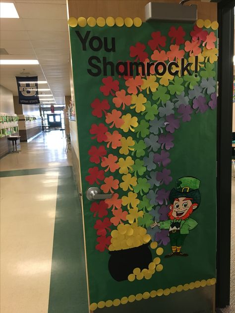 St. Patrick's Day classroom door Saint Patricks Day Decoration, Saint Patrick's Day Decorations, St Patricks Day Door Decor Ideas, Saint Patricks Day Decorations Classroom, Saint Patricks Day Door Decoration, St Patricks Day Backdrop Diy, San Patrick Day Decoration, At Patrick’s Day Decorations, San Patrick Day Decoration For Classroom