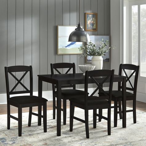 Porch & Den Wisconsin Black 5-piece Crossback Dining Set - On Sale - Overstock - 19389921