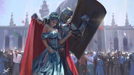 Arts by WLOP - Absolutely Stunning - Album on Imgur Splash Art, Knight Art, Knight Armor, Wow Art, Princess Art, Art Video, Arte Fantasy, 영감을 주는 캐릭터, Dark Souls