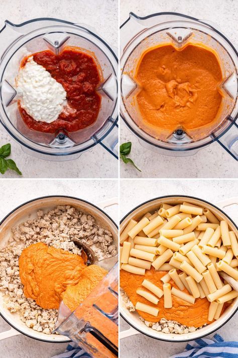 Creamy Cottage Cheese Pasta - Eating Bird Food Ground Turkey And Pasta, Cottage Cheese Pasta, Cottage Cheese Recipes Healthy, Eating Bird Food, Make Pasta, Healthy High Protein Meals, Cottage Cheese Recipes, Macro Meals, Protein Meals