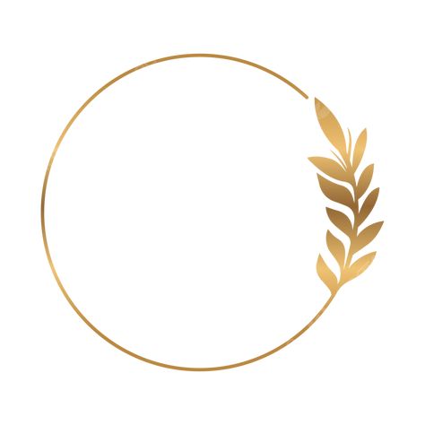 elegant golden circle floral border with hand drawn leaves and flowers vector golden circle leaves Flower Circle Border, Circle Border Design, Circle Flower Design, Circle With Flowers, Flowers Logo, Circle Border, Circle Png, Golden Dome, Circle Vector