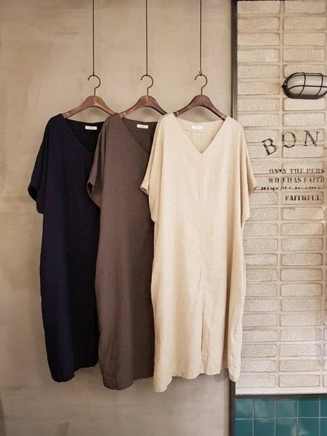 a424ed4bd3a7d6aea720b86d4a360f75desc48202692ri Loose Fit Dress, Cotton Linen Dresses, Loose Fitting Dresses, Super Cute Dresses, Organic Linens, Vest Fashion, Fit Dress, Linen Women, Linen Clothes