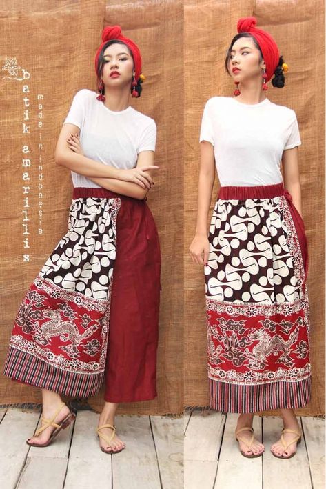 batik amarillis joylock skort-PO - Batik Amarillis Batik Amarillis, Airport Look, Dragon Pattern, Year Of The Dragon, The Dragon, Long Sweaters, Skirt Outfits, Skirt Pants, Pre Order