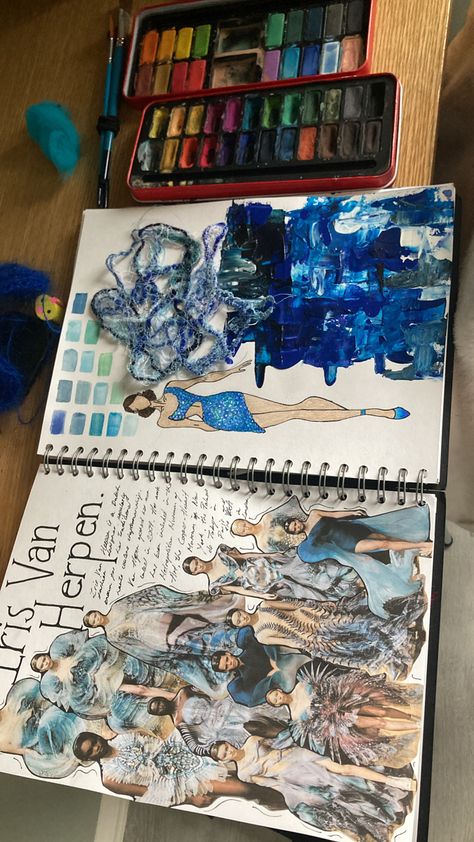 Iris Van Herpen Sketchbook Gcse, Title Page Sketchbook A Level, Artists Research Page Gcse, Textiles Research Page, A Level Textiles Themes, Textiles Gcse Final Piece, Textiles Artist Research Page, Iris Van Herpen Sketchbook, Creatures Textiles