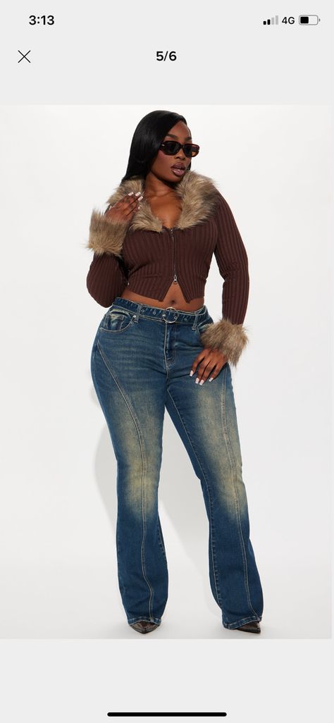 Fur Trim Cardigan Outfit, Fur Cardigan Outfit, Fur Trim Cardigan, Fur Cardigan, Cardigan Outfit, Cardigan Outfits, Cropped Cardigan, Fur Trim, Fashion Nova