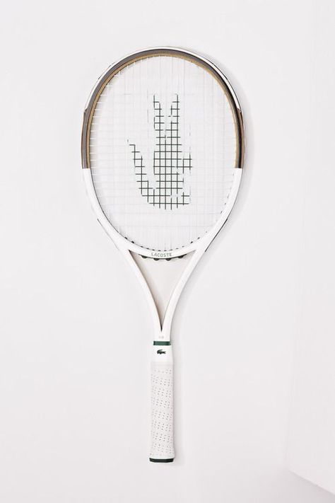 LACOSTE — Lacoste Vintage tennis racket White Tennis Racket, Tennis Crafts, Lacoste Tennis, Lacoste Vintage, Tennis Pictures, Tennis Serve, Tennis Party, Tennis Equipment, Tennis Accessories