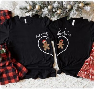 Couples Matching Shirts, Matching Couple Pajamas, Gingerbread Couple, Merry Christmas Gingerbread, Christmas Couples, Matching T Shirts, Matching Christmas Shirts, Couple Pajamas, Matching Christmas Pajamas