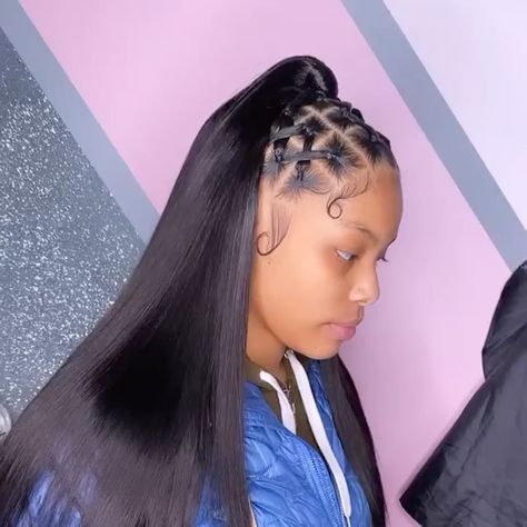 Crisscross Hairstyle, Cornrows Updo, Rubber Band Hairstyles, Super Cute Hairstyles, Hair Rubber, Cute Hairstyle, Hair Rubber Bands, Half Up Half Down Hair, Rubber Band