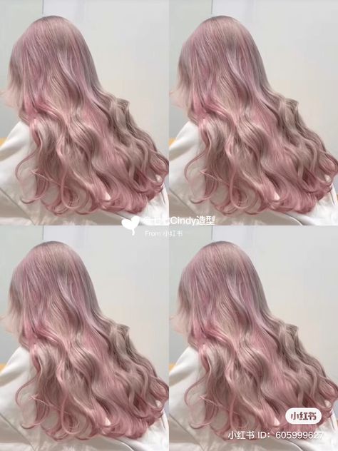 Pale Pink Hair Color, Brown Hair With Pink Highlights, Brown And Pink Hair, Pale Pink Hair, Rose Pink Hair, Pale Skin Hair Color, Dipped Hair, Pink Blonde Hair, Pink Hair Dye