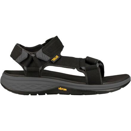 Perfect for lazy days spent traveling your local waterways, the Teva Strata Universal Sandal gives you the quick-drying performance and underfoot traction you need to get out and explore lush riverbanks and forest trails along the way. It's got an ultra-grippy Vibram Megagrip outsole that'll give you reliable traction on everything from steep trails to slippery creek crossings, so you can explore just about anywhere that your boat can reach. It's got a quick-drying upper, which can be adjusted e Vegan Sandals, Face Mask Black, Sandal Online, Hiking Sandals, Black 13, Vegan Shoes, Rain Wear, Mens Sandals, Black Sandals