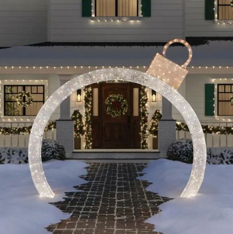 Lattice Archway, Ornament Arch, Archway Decor, Holiday Yard Decorations, Christmas Arch, Arch Light, Hanging Christmas Lights, Christmas Yard Art, Christmas Apps