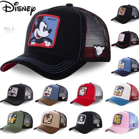 Disney Socks, Anime Summer, Summer Cartoon, Embroidery Caps, Hip Hop Hat, Cartoon Rabbit, Fashion Cap, Cap Designs, Mesh Hat