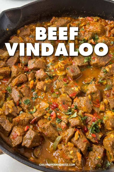 Beef Vindaloo Recipe, Beef Vindaloo, Vindaloo Recipe, Vindaloo, Spicy Beef, Curry Dishes, Idee Pasto Sano, Mexican Food Recipes Authentic, Indian Cooking