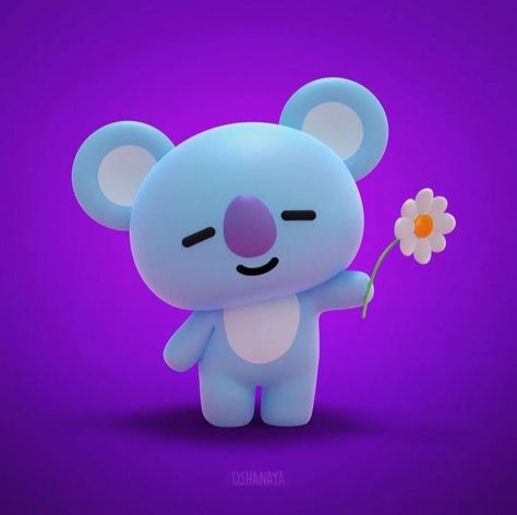 Koya Bt21 Wallpaper, Koya Bt21, Bts 21, Insta Dp, Bts Art, Clay Inspiration, Army Wallpaper, 3d Icons, Bts Jin