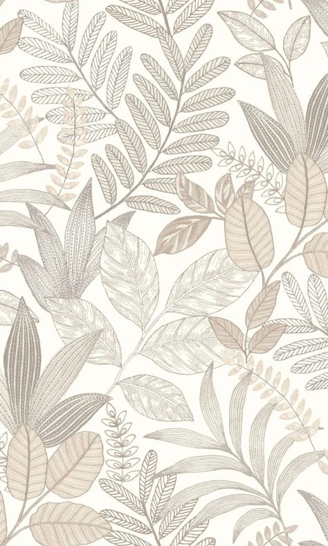 Minimalist Leaves, Botanical Aesthetic, Transitional Wallpaper, Palm Leaf Wallpaper, Banana Leaf Wallpaper, Dining Room Wallpaper, Neutral Wallpaper, Tropical Wallpaper, Art Deco Wallpaper