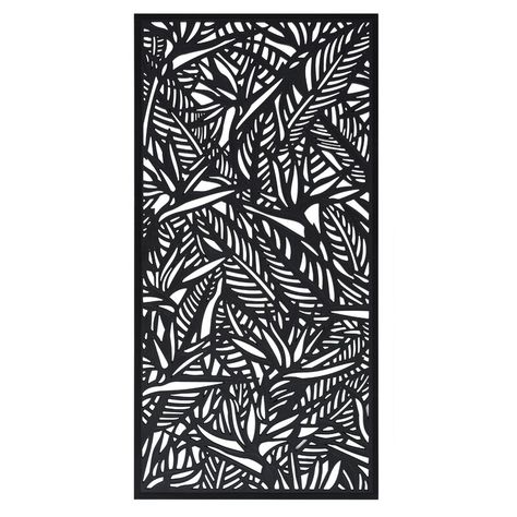 Matrix Decor Screens 70.8 In. X 35.4 In. Bird Of Paradise Decorative Wall Décor And Privacy Panel With Slimline Metal Frame, Black | Wayfair Decorative Screen Panels, Interlocking Deck Tiles, Deck Tile, Privacy Panels, Timber Deck, Outdoor Privacy, Wall Vinyl Decor, Decorative Screens, Panel Wall