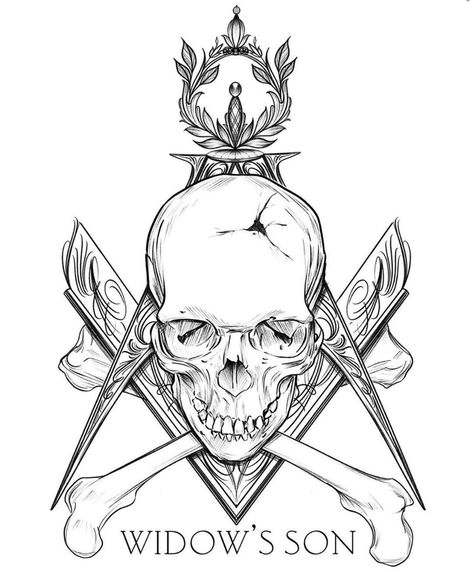 Freemason Tattoo Design, Widows Sons Masonic, Free Mason Tattoo, Masonic Tattoos Freemasonry, Freemason Tattoo, Freemasonry Art, Masonic Tattoos, Fenrir Tattoo, Masonic Ritual