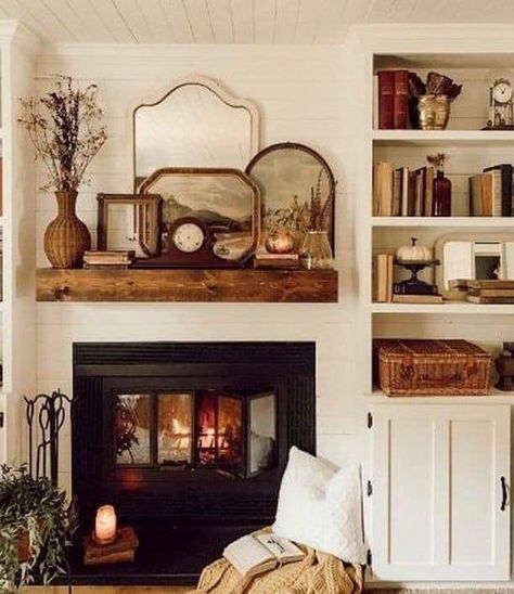 Living Room Decor Cozy, Living Room Inspo, Happy Wednesday, Farmhouse Living, Cozy Living Rooms, A Fire, My New Room, Living Room Inspiration, Cozy Living