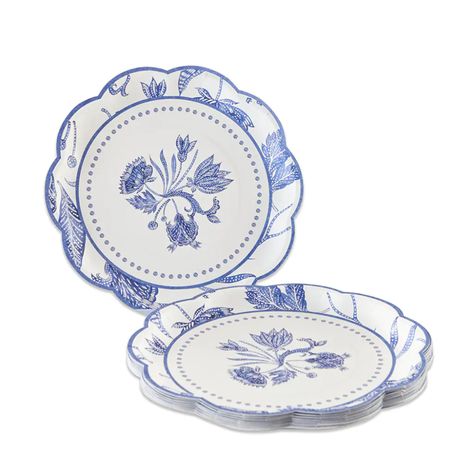 Chinoiserie Party, Blue Willow Wedding, Blue Tea Party, Mary Me, White Table Settings, Backyard Barbeque, Disposable Plastic Plates, Something Blue Bridal, Blue Bridal Shower