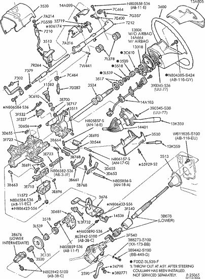 exploded view for the 1995 Ford F 150 tilt | Steering Column Services 1965 Ford F100, 1995 Ford F150, Ford 150, Ford Trucks For Sale, Mechanical Engineering Design, Exploded View, Automobile Engineering, Custom Pickup Trucks, F250 Super Duty