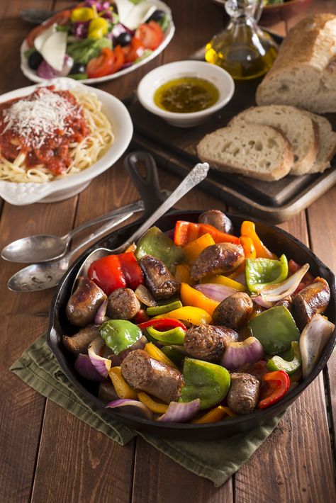 GIDDYUP GARDEN STIR FRY Sheet Pan Sausage And Peppers, One Pan Sausage, Tuna Nicoise Salad, Dinner Simple, My Plate, Easy Dinner Recipe, Sausage And Peppers, Turkey Sausage, Mashed Cauliflower