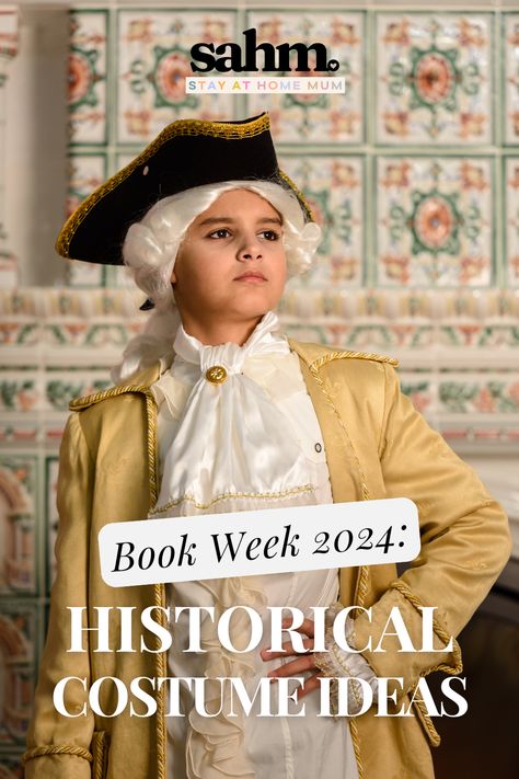 Book Week 2024: Historical Costume Ideas | stayathomemum.com.au Social Studies Teacher Halloween Costume, Famous American Dress Up Day, History Teacher Costume Ideas, History Costumes Halloween, Historical Figures Costumes Diy, Women In History Costumes, Historical Figures Costumes, England Costume, Epic Halloween Costumes