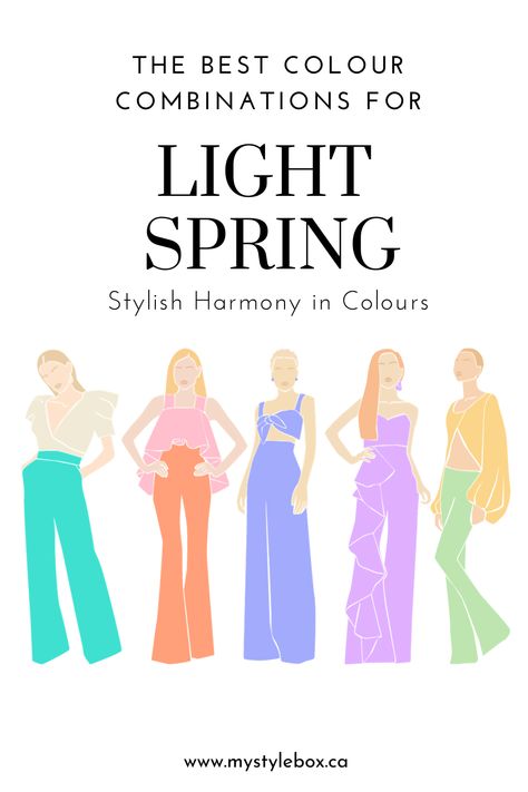 Spring Season Color Palette, Season Color Palette, Best Colour Combinations, Light Spring Palette, Best Color Combinations, Light Spring Color Palette, Light Spring Colors, Spring Palette, Spring Color Palette