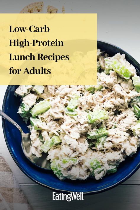 Make one of these low-carb lunch recipes packed with at least 15 grams of protein to help you feel full and satisfied for longer. With lunch ideas like Chopped Power Salad With Chicken an d Cauliflower Rice Bowls with Grilled Asparagus & Chicken Sausage these quick lunches for work are easy meal-prepped and ready to grab from the refrigerator. #lunch#lunchideas#healthylunchideas#healthylunches#healthylunch#lunchrecipes#budget#budgetfriendly#healthyrecipes Protein Rich Lunches Low Carb, My Net Diary Recipes, Healthy Macro Lunch Ideas, Low Carb To Go Lunch, Easy Lunch Ideas Low Carb, Low Carb Lunch Meals, No Carb Lunch Ideas For Work, Low Carbs For Lunch, Healthy Lunch With Protein