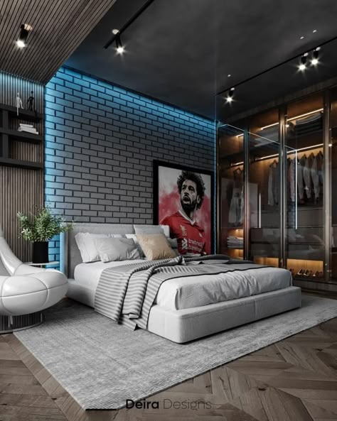 Moody Bedroom, Loft Industrial, Boy Bedroom Design, Teenage Bedroom, Modern Bedroom Design, Room Design Bedroom, Loft Style, Bedroom Aesthetic, Home Room Design