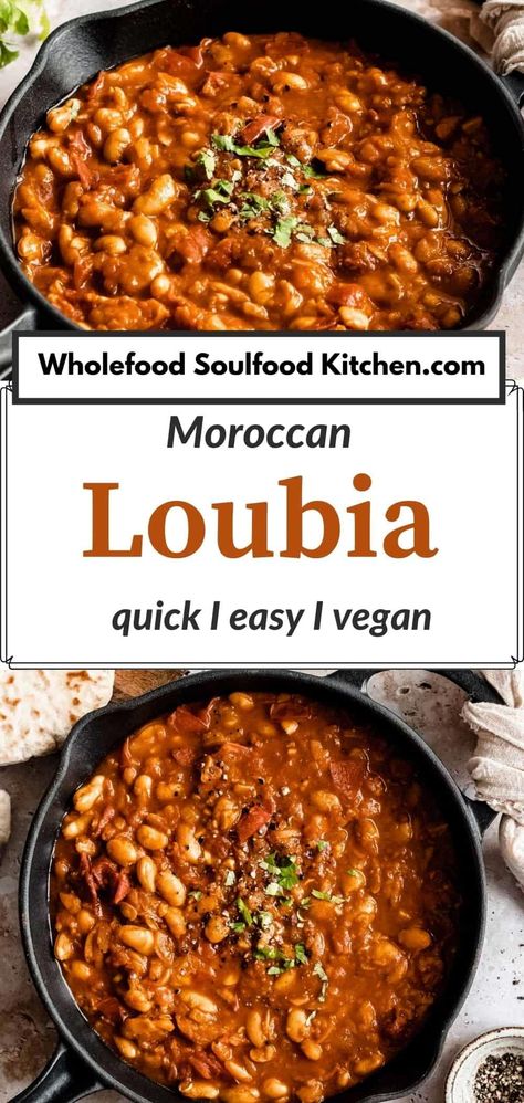 Warm up your evenings with this hearty Moroccan White Bean Stew from Wholefood Soulfood Kitchen. This comforting dish combines tender white beans with a medley of aromatic spices, creating a flavorful experience that transports you straight to the vibrant streets of Morocco. Perfect for cozy nights in, this stew is not only delicious but also packed with nourishing ingredients. Whether you're a seasoned cook or a kitchen newbie, this recipe is simple to follow and sure to impress. Enjoy a taste of Morocco in every bite and make this stew a staple in your meal rotation. Morrocan Recipe, Moroccan Side Dishes, Moroccan Stew, White Bean Stew, Moroccan Recipes, Meal Rotation, Moroccan Dishes, Bean Stew, Global Cuisine