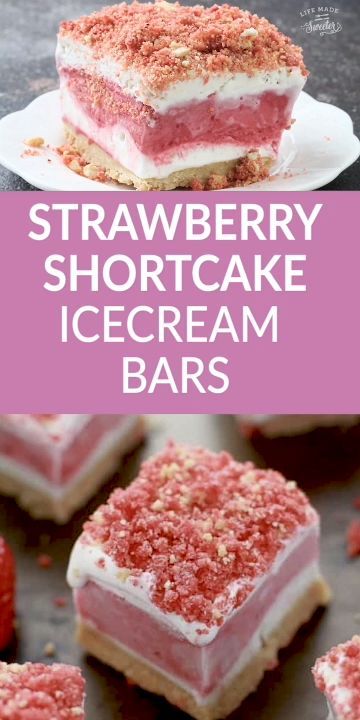 Strawberry Shortcake Ice Cream Bars, Frozen Strawberry Desserts, Good Humor Ice Cream, Strawberry Shortcake Ice Cream, Golden Oreo, Ice Cream Bars, Ice Cream Popsicles, Cream Desserts, Cookie Crust