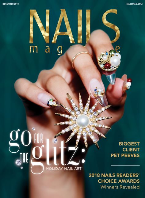 NAILS Magazine | December 2018 Issue Nail Journal, Nail Magazine, Polish Photography, Business Nails, Nail Store, Funny Ideas, September Nails, Vintage Nails, Nail Room