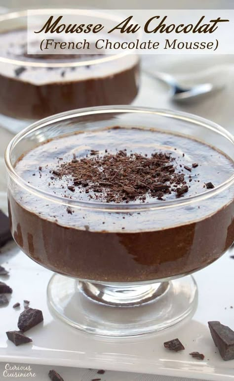 Classic French Chocolate Mousse, French Chocolate Mousse, Mousse Au Chocolat Torte, Arabic Dessert, Trifle Pudding, French Chocolate, Chocolate Mousse Recipe, French Theme, French Recipes