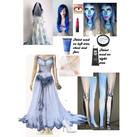 Diy Corpse Bride Costume, Disney Costume Makeup, Halloween Bride Costumes, Corpse Bride Costume, Emily Corpse Bride, Panda Costumes, Tim Burton Corpse Bride, Sugar Skull Costume, Future Costume