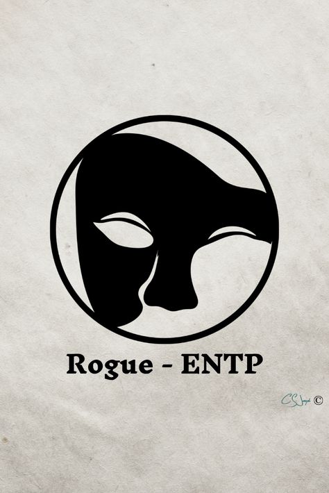 Personality Type 7/16: The Rogue, also known as the ENTP.  #CSJoseph #egohacker #MBTI #MBTITypes  #Psychology #MyersBriggs #types #ENFPs  #ESTJ #ESFJ #ISTJ #ISFJ #ESTP #ESFP #ISTP #ISFP #ENTJ #ENTP #INTJ #INTP #ENFJ #INFJ #INFP #logo #branding #Mask #Rogue #ENTPs #4sides Entp Tattoo, Entp Wallpaper, Esfp Istp, Istj Isfj, Analytical Psychology, Mbti Functions, Entp And Intj, Istp Isfp, Entp Intj