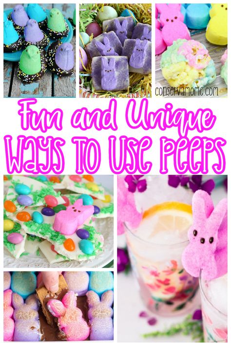 Don't just eat Peeps straight from the package! Here are fun and unique Ways to Use Peeps. These are all fun and delicious ways that will be a great way to use peeps and not just eating them straight from the package! Easy Easter Cakes, Bunny Pretzels, Simple Easter Desserts, Easter Desserts For Kids, Peeps Dessert, Dessert Ideas Simple, Easter Cake Easy, Peeps Recipes, Easter Dessert Ideas