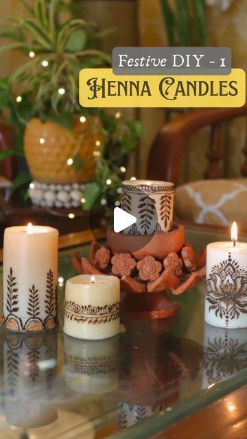 Diwali Decor Ideas Henna Candles Decor Diy Ideas, Henna Candles, Diwali Decor, Festival Diy, Diwali Decorations, Diwali, Decor Diy, Diy Ideas, Henna