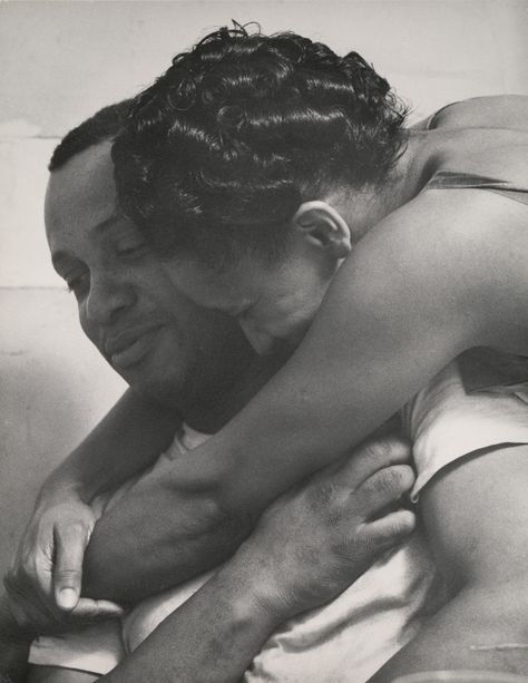 Roy DeCarava. Shirley Embracing Sam. 1952 Roy Decarava, Jazz Artists, African Heritage, Gelatin Silver Print, Silver Print, List Of Artists, Jazz Musicians, African History, Film Stills