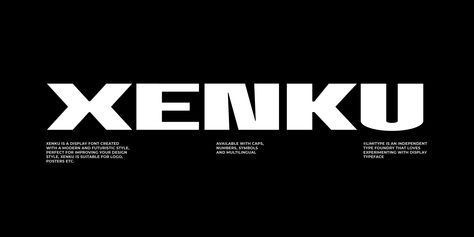 Xenku - Modern Techno Font Techno Font, Typeface Poster, Caps Font, All Caps Font, Multi Language, Modern Sans Serif, Futuristic Style, Numbers Font, Display Font