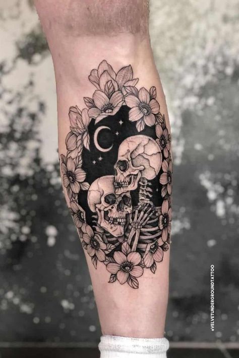 Halloween Inspired Tattoos, Tattoos Creepy, Tattoos Quote, Tattoo Ideas Males, Sky Tattoos, Realistic Tattoo Sleeve, Black Cat Tattoos, Quote Tattoos, Skeleton Tattoos