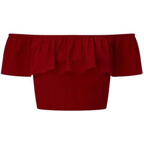 Miss Selfridge Red Plisse Bardot Crop Top ($32) ❤ liked on Polyvore featuring tops, red, red crop top, crop top, red top, miss selfridge and ruffle neck top Rare Clothing, Bardot Crop Top, Belly Shirts, Red Crop Top, Trendy Fashion Tops, Crop Top Outfits, Causual Outfits, Top Crop, Cute Swag Outfits