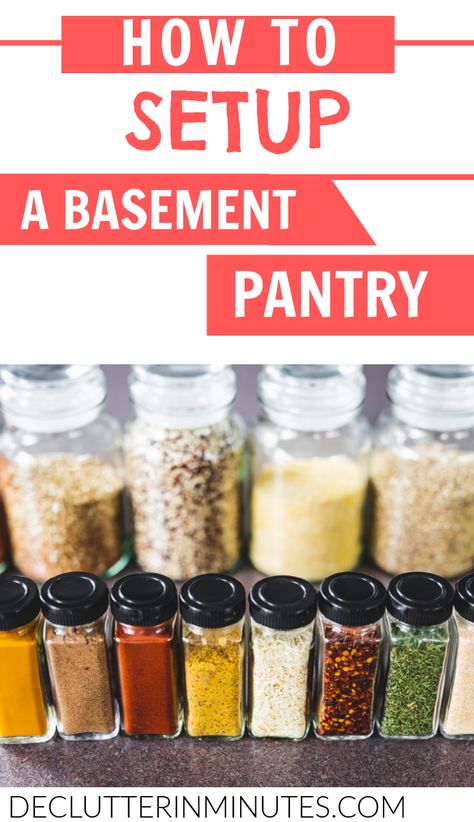 Food Step By Step, Basement Pantry, Pantry Diy, Basement Organization, Butler’s Pantry, Diy Basement, Deep Shelves, Bulk Food, Multipurpose Room