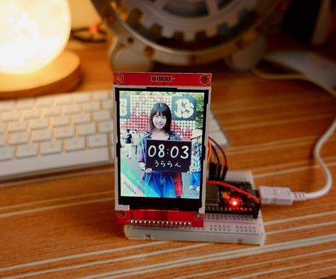 Arduino BiJin ToKei: This instructables show how to use Arduino IDE, ESP32 dev board and ILI9341 LCD to built a photo clock. Sketch Menu, Arduino Lcd, Arduino Cnc, Arduino Projects Diy, Photo Clock, Diy Tech, Electronics Mini Projects, Electronics Projects Diy, Arduino Projects